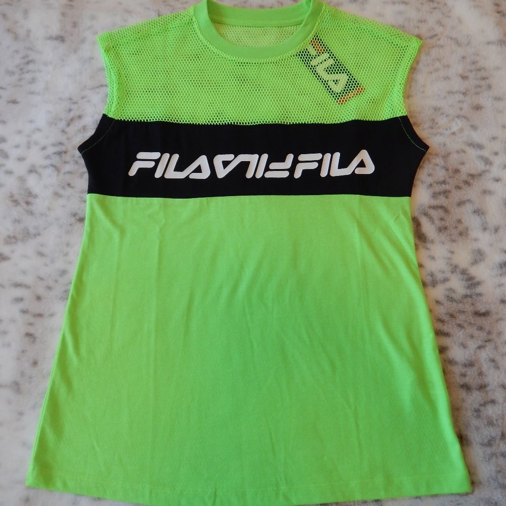 Fila Play Date Training Top Green Sz S NWT